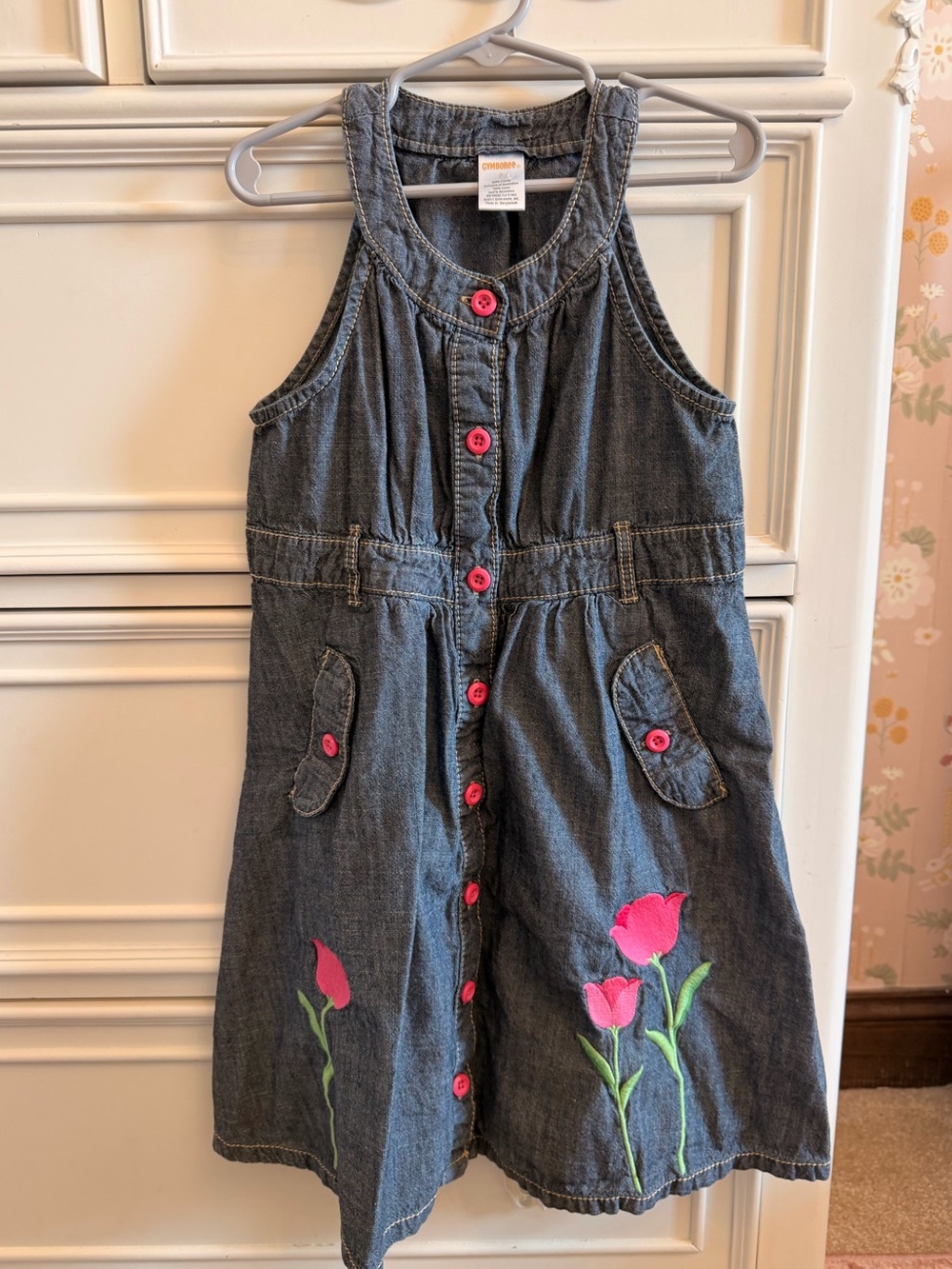 Girls Gymboree Denim Flower Dress